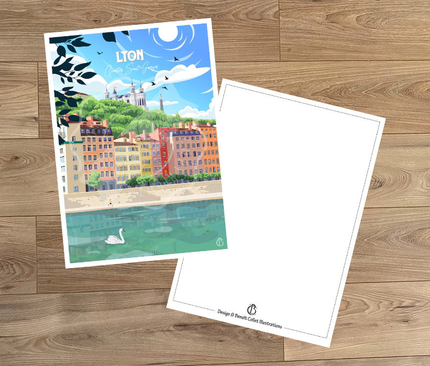 Lyon - Quartier Saint-Georges (Carte postale)