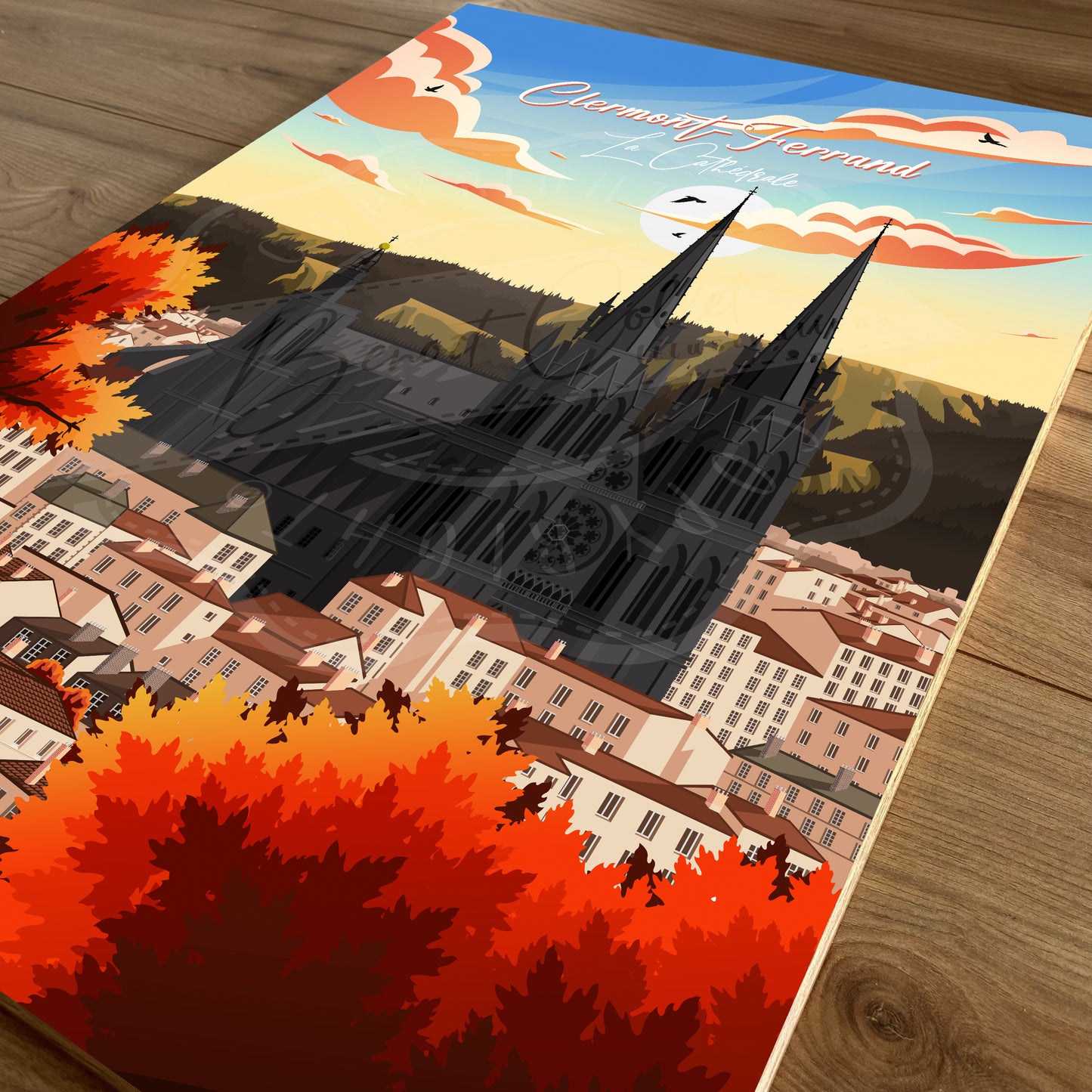Clermont-Ferrand - La Cathédrale (Tableau)