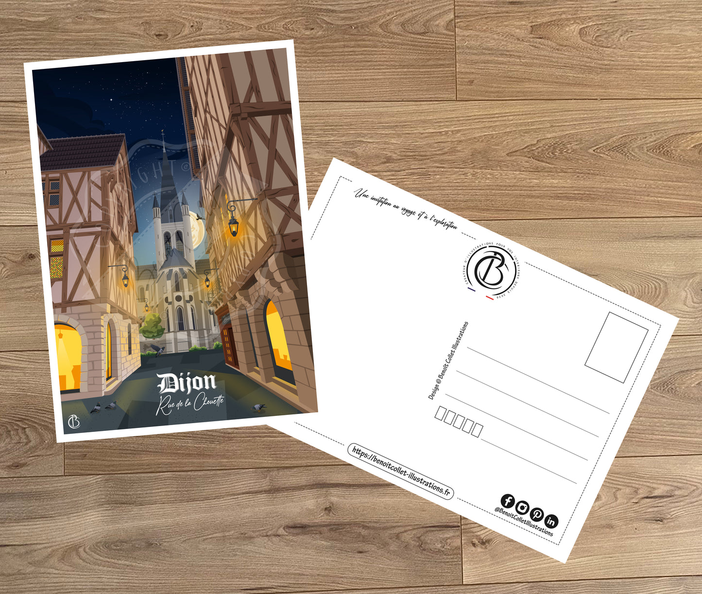 Dijon - Rue de la Chouette (Carte postale)