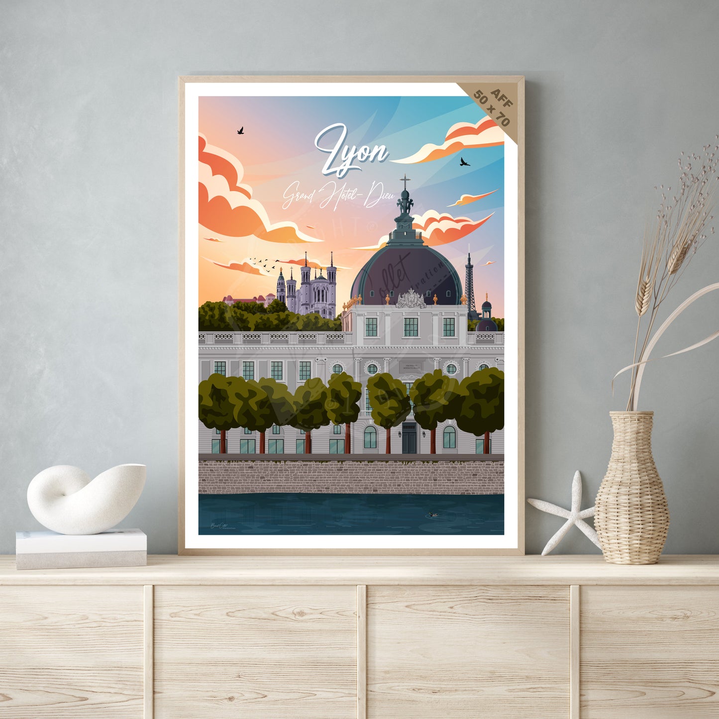 Lyon - Grand Hôtel-Dieu (Affiche)