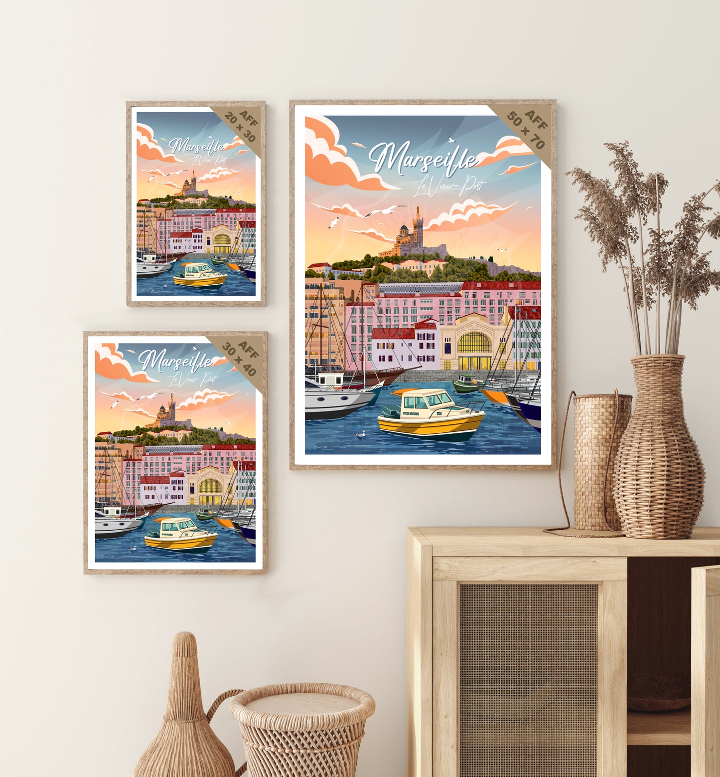 Marseille - Le Vieux-Port (Affiche)