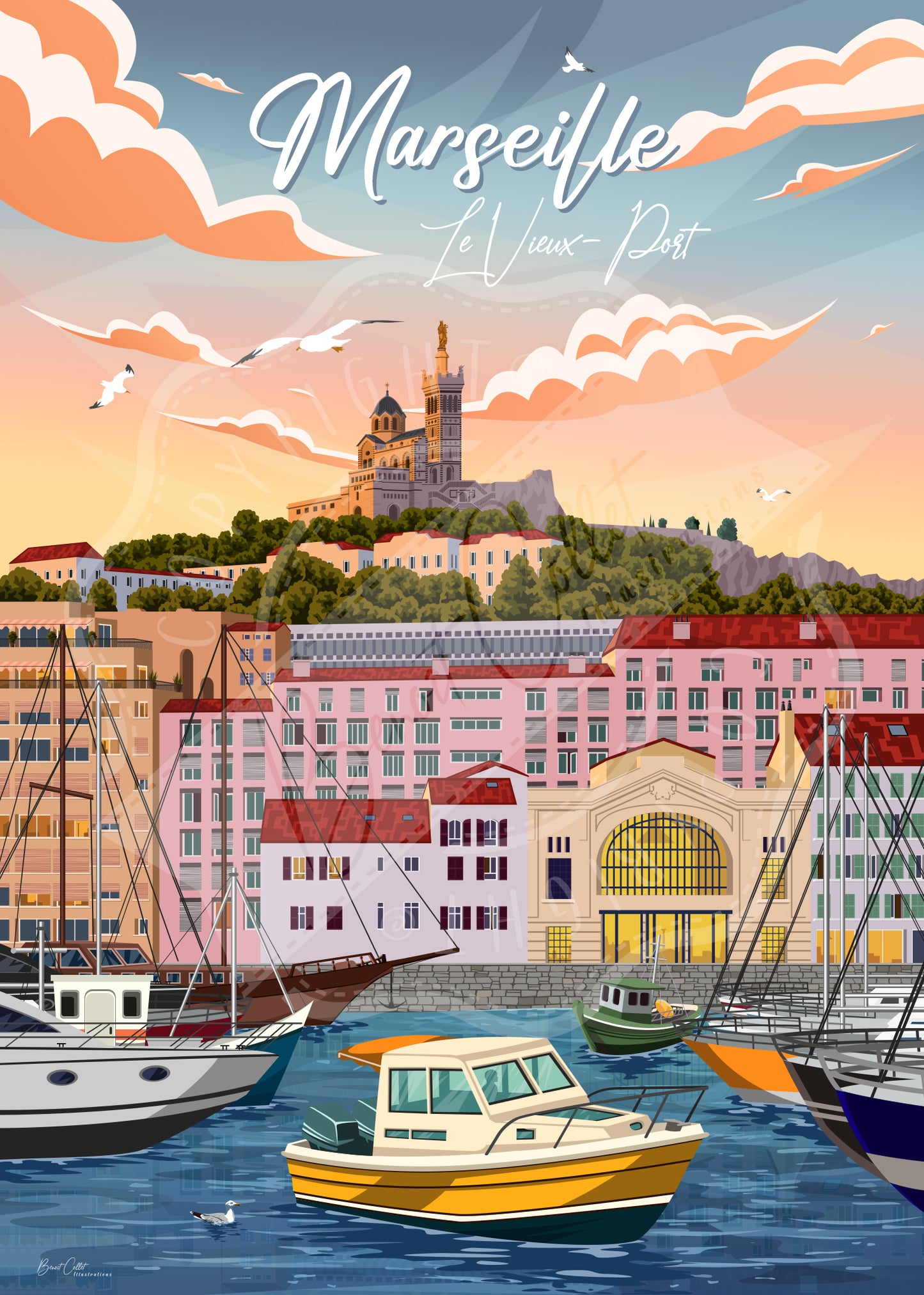 Marseille - Le Vieux-Port (Affiche)