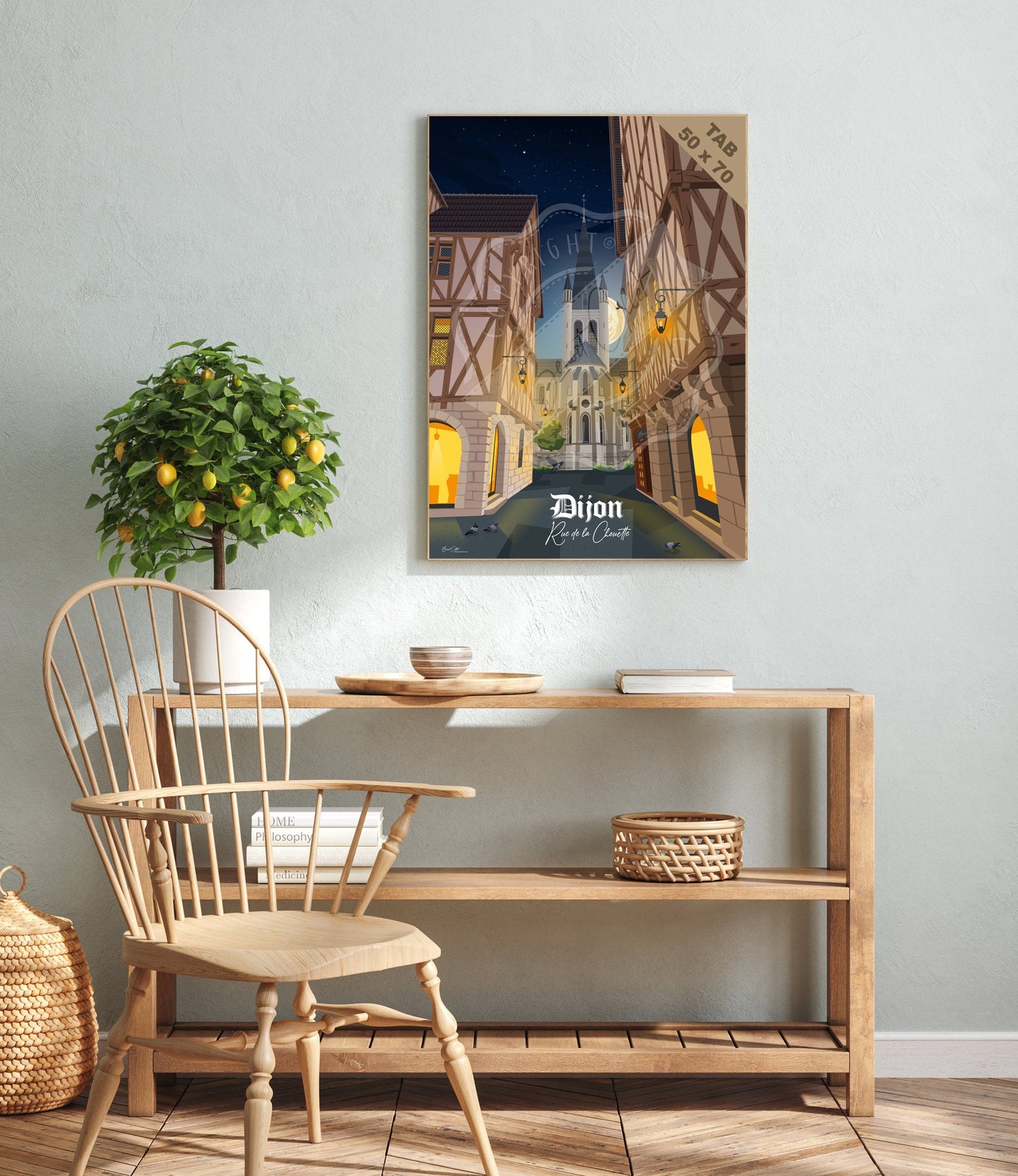 Dijon - Rue de la Chouette (Tableau)