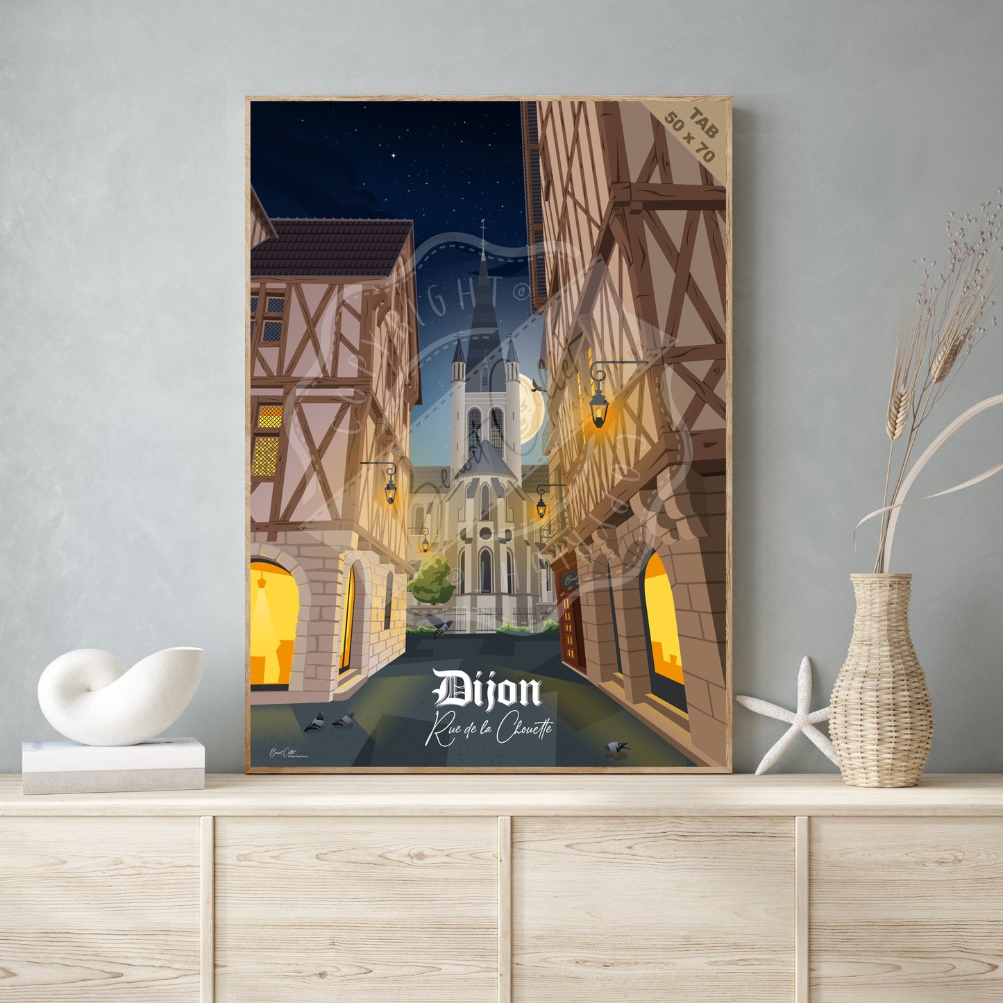 Dijon - Rue de la Chouette (Tableau)