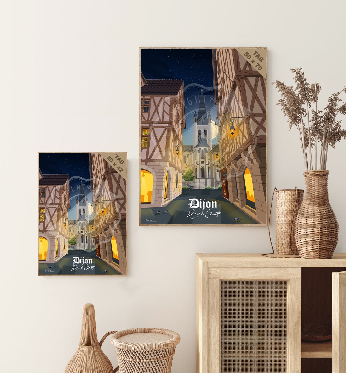 Dijon - Rue de la Chouette (Tableau)