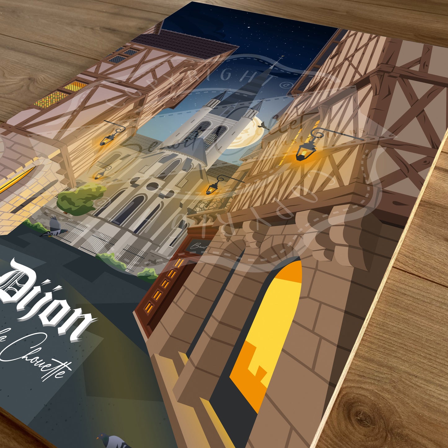Dijon - Rue de la Chouette (Tableau)