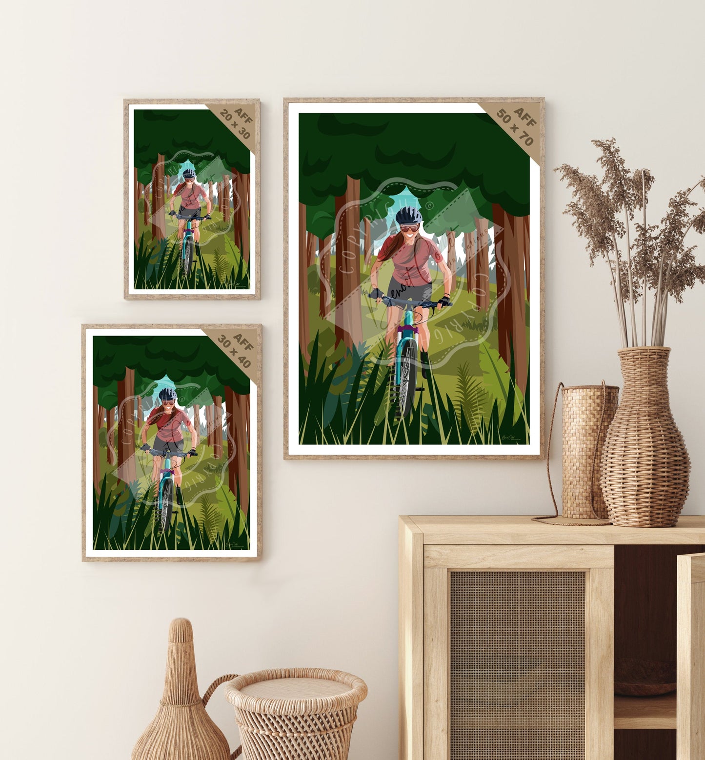 VTT en forêt (Affiche)