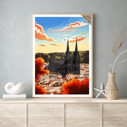 Clermont-Ferrand - La Cathédrale (Affiche)