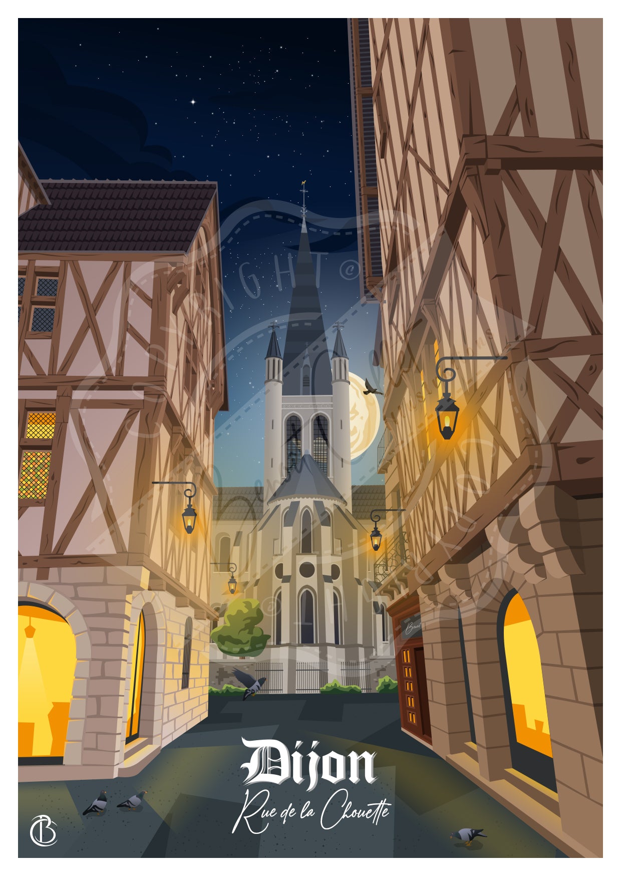 Dijon - Rue de la Chouette (Carte postale)