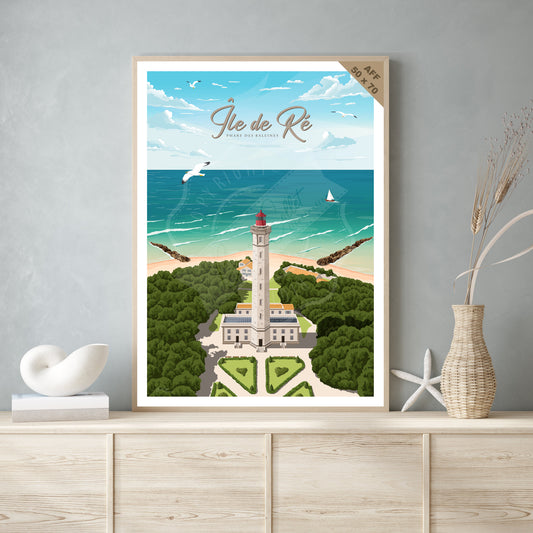 Île de Ré - Phare des Baleines (Affiche)