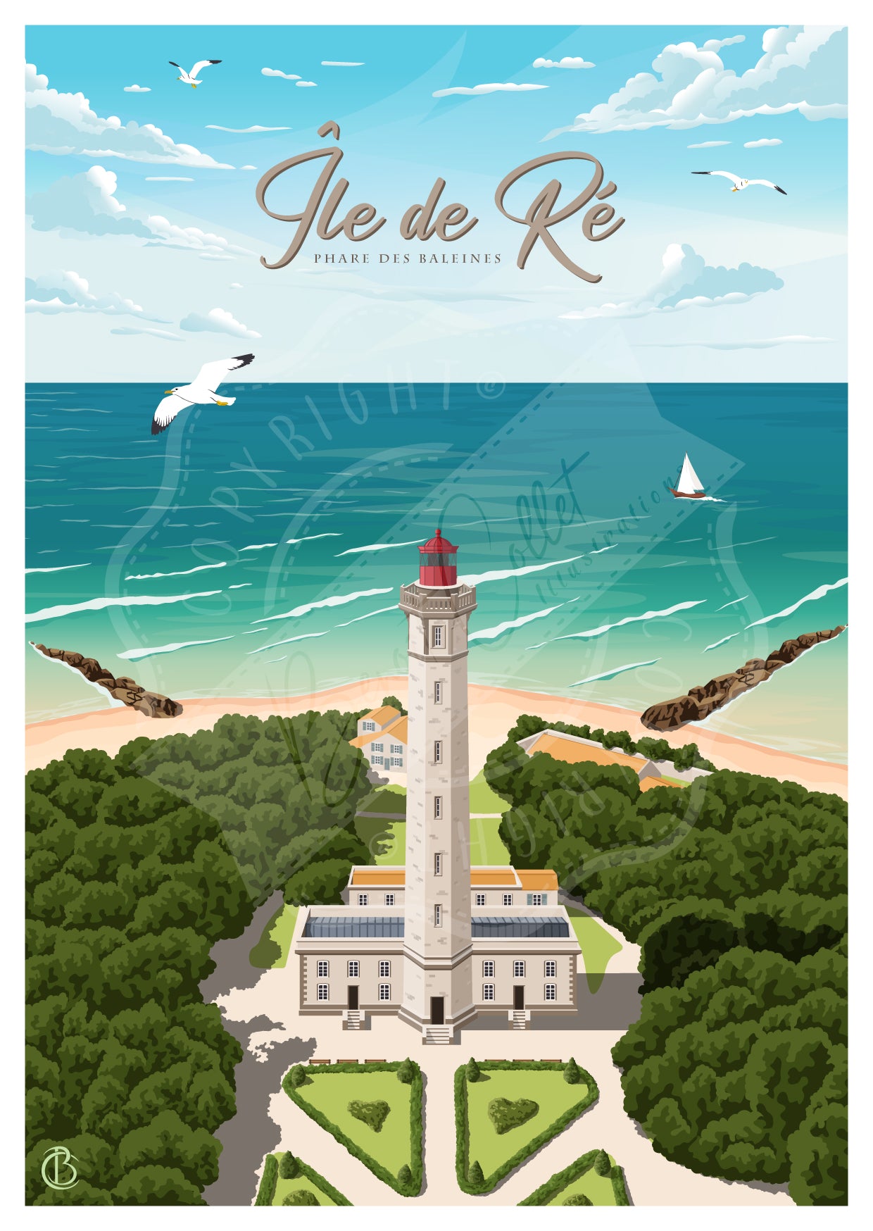 Île de Ré - Phare des Baleines (Carte postale)