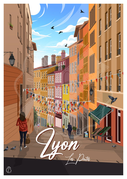 Lyon - Les Pentes (Carte postale)