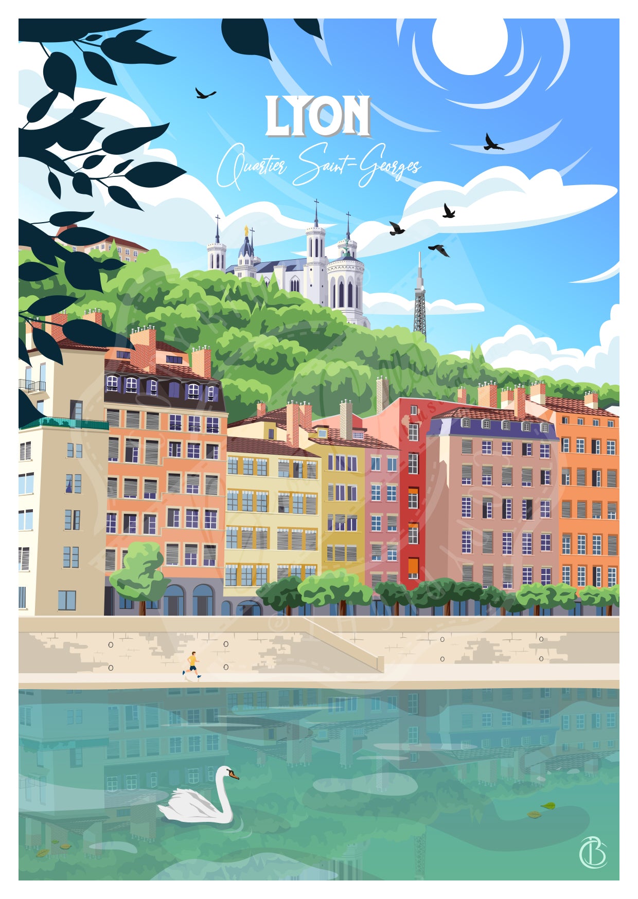 Lyon - Quartier Saint-Georges (Carte postale)