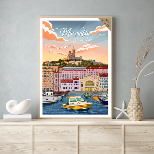 Marseille - Le Vieux-Port (Affiche)
