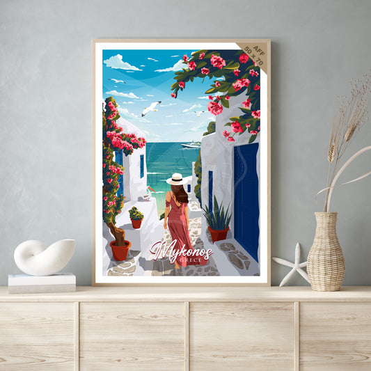 Mykonos - Grèce (Afffiche)