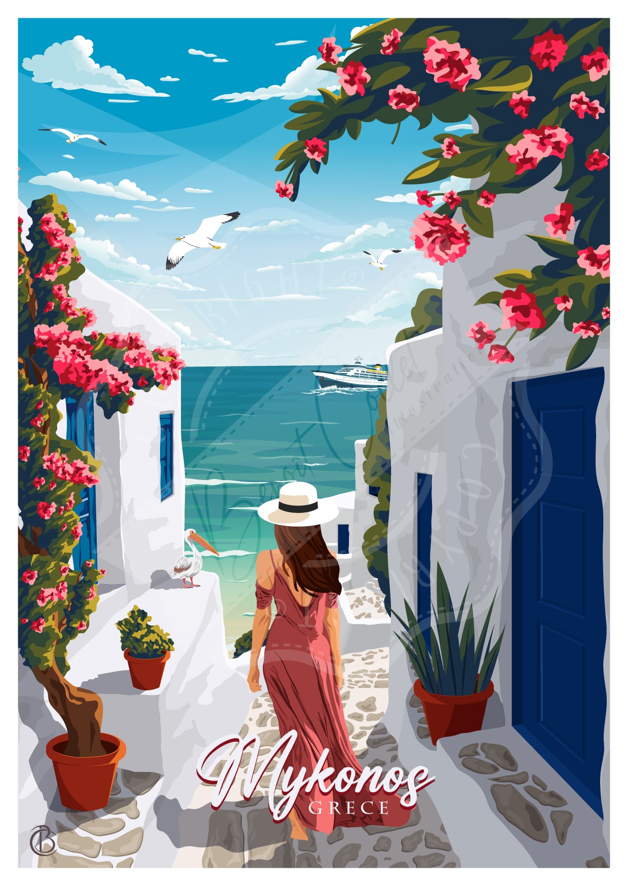 Mykonos - Grèce (Carte postale)
