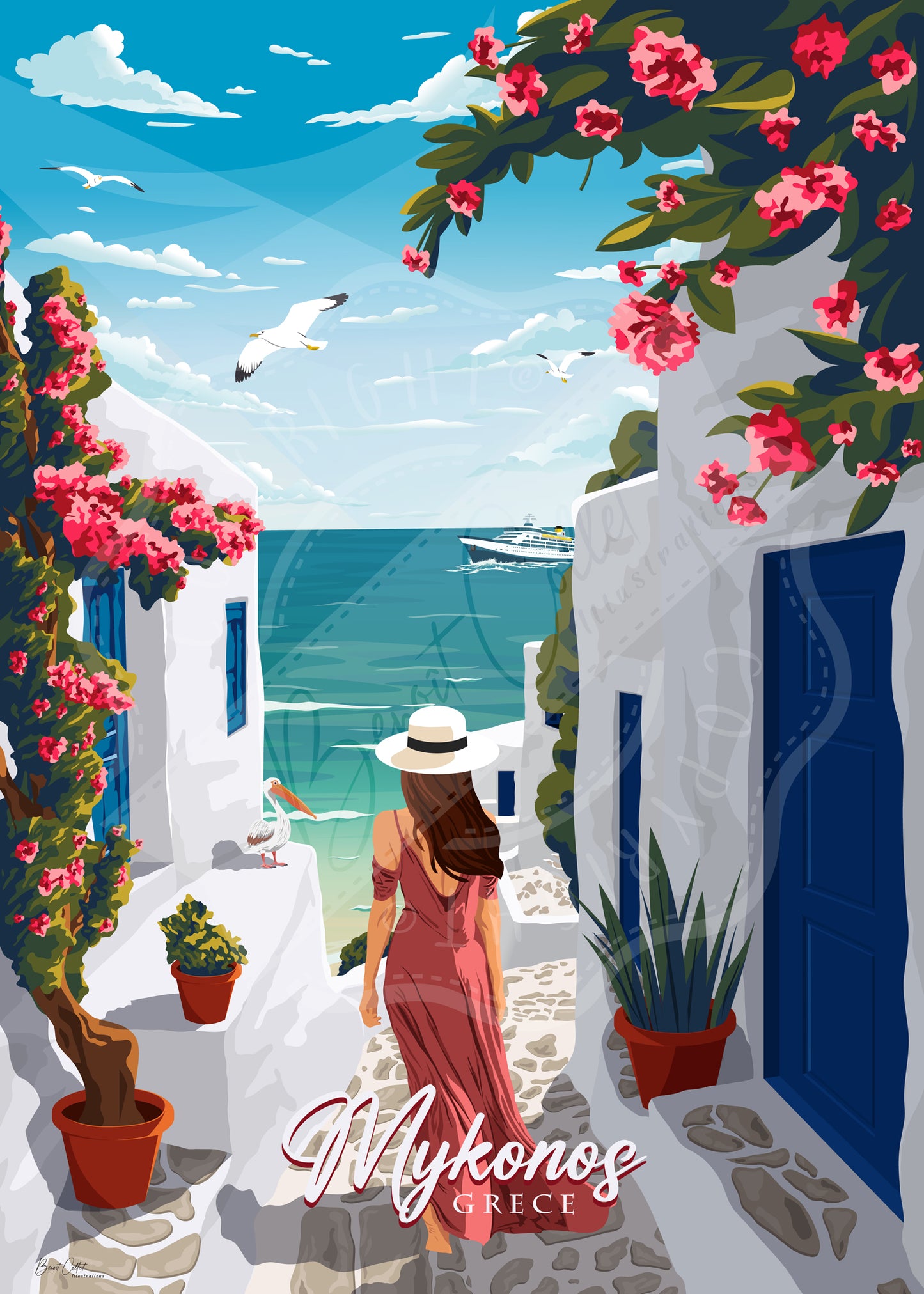 Mykonos - Grèce (Afffiche)