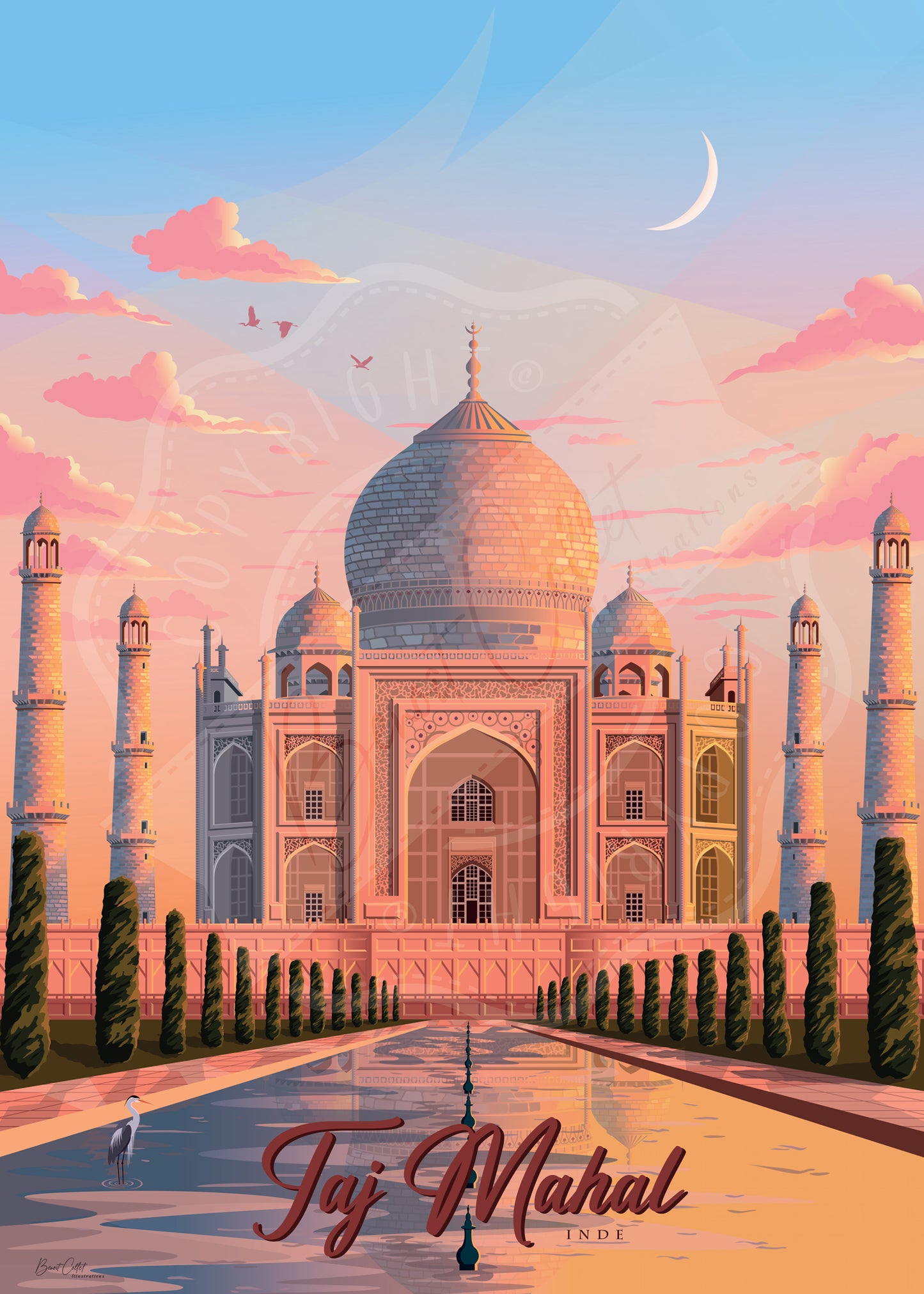 Taj Mahal - Inde (Affiche)