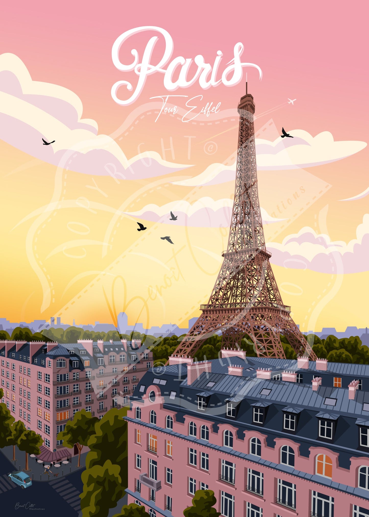 Paris - Tour Eiffel (Affiche)